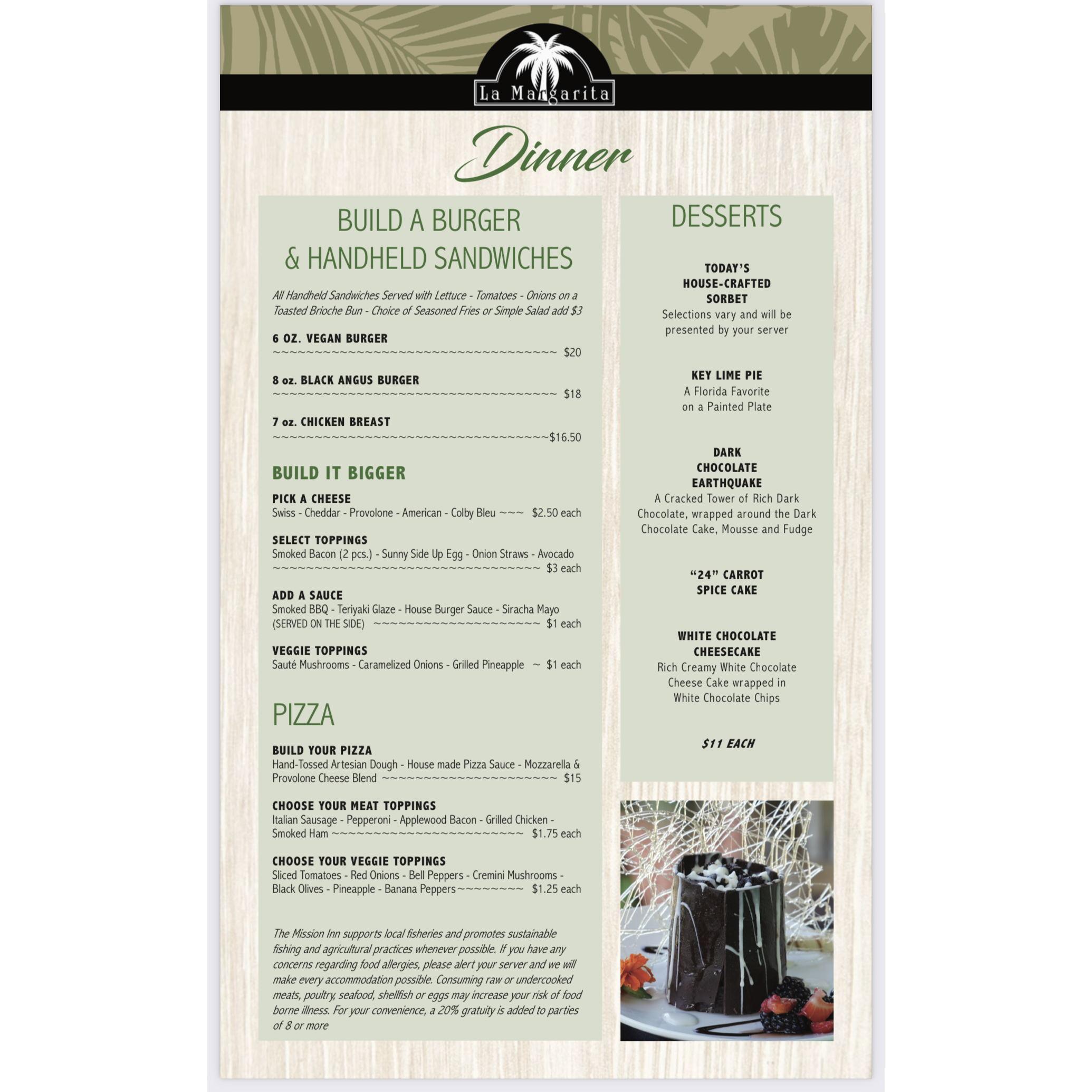 La Margarita menu page 2