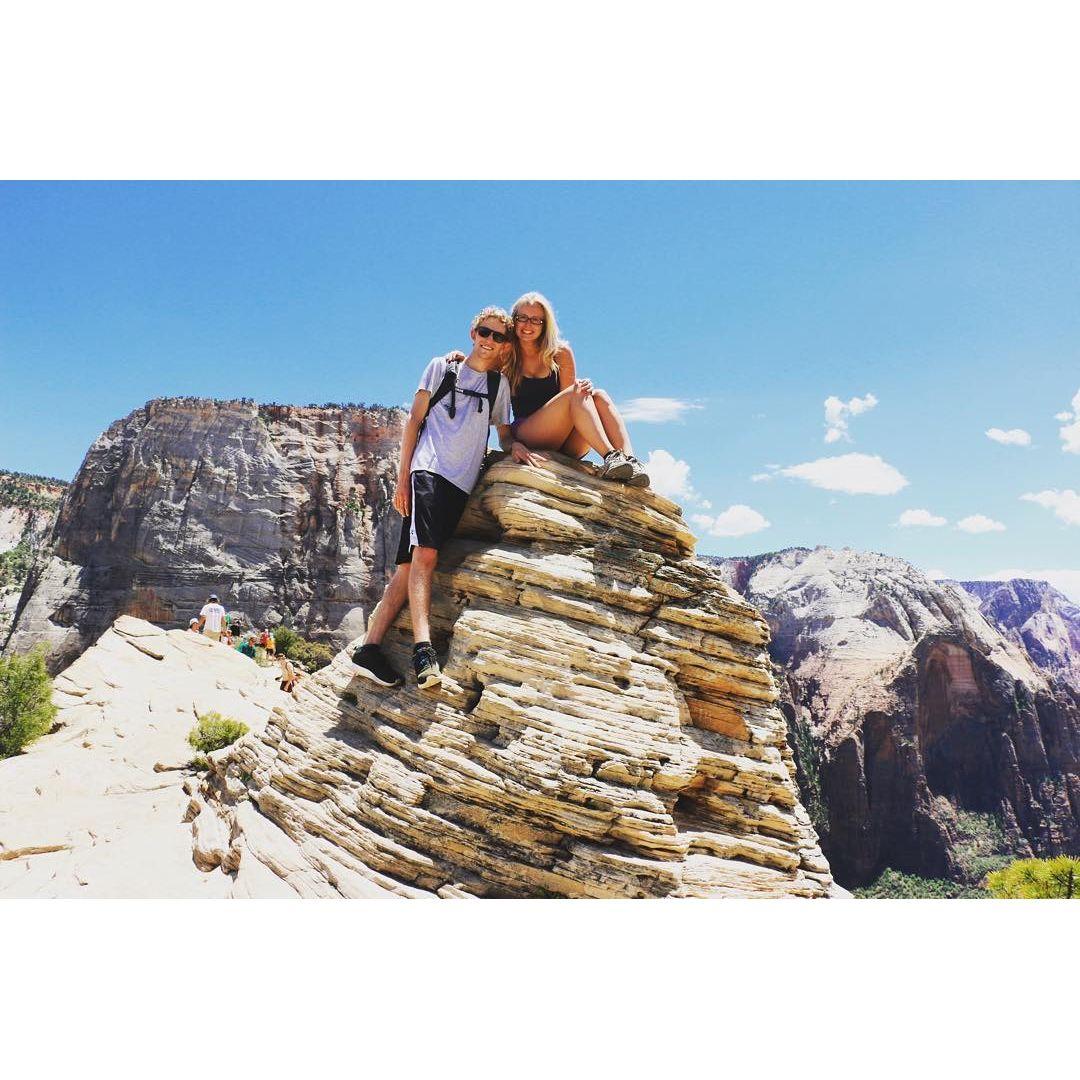 Angels Landing while camping in Zion National Park 2017