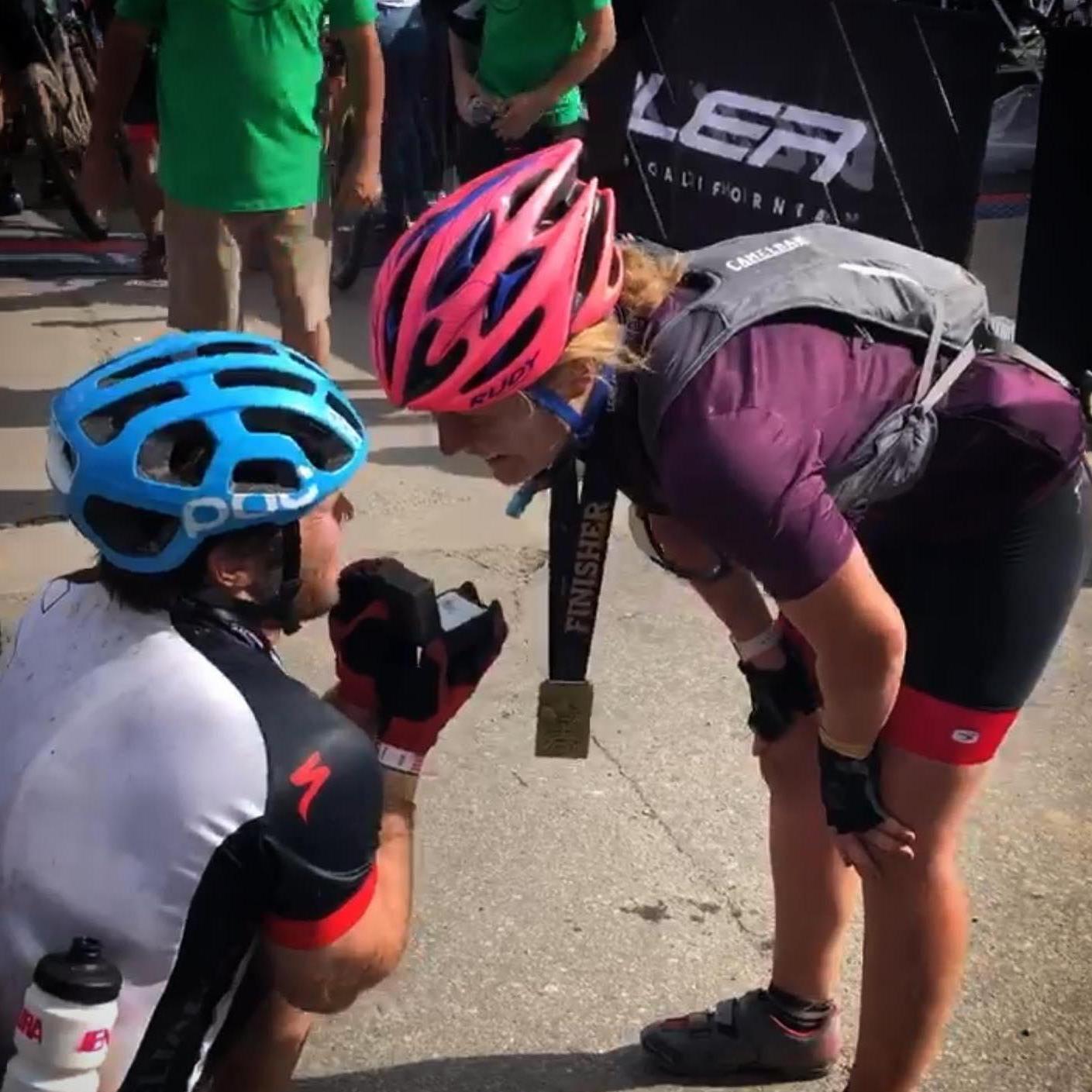The proposal after the Leadville 100 in Leadville, Colorado.