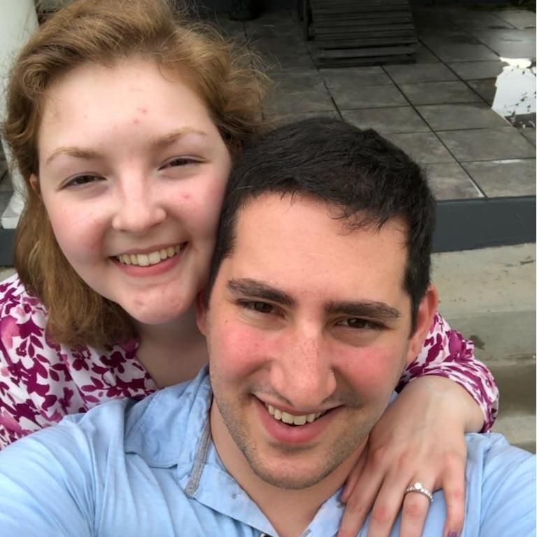 The day after we got engaged!