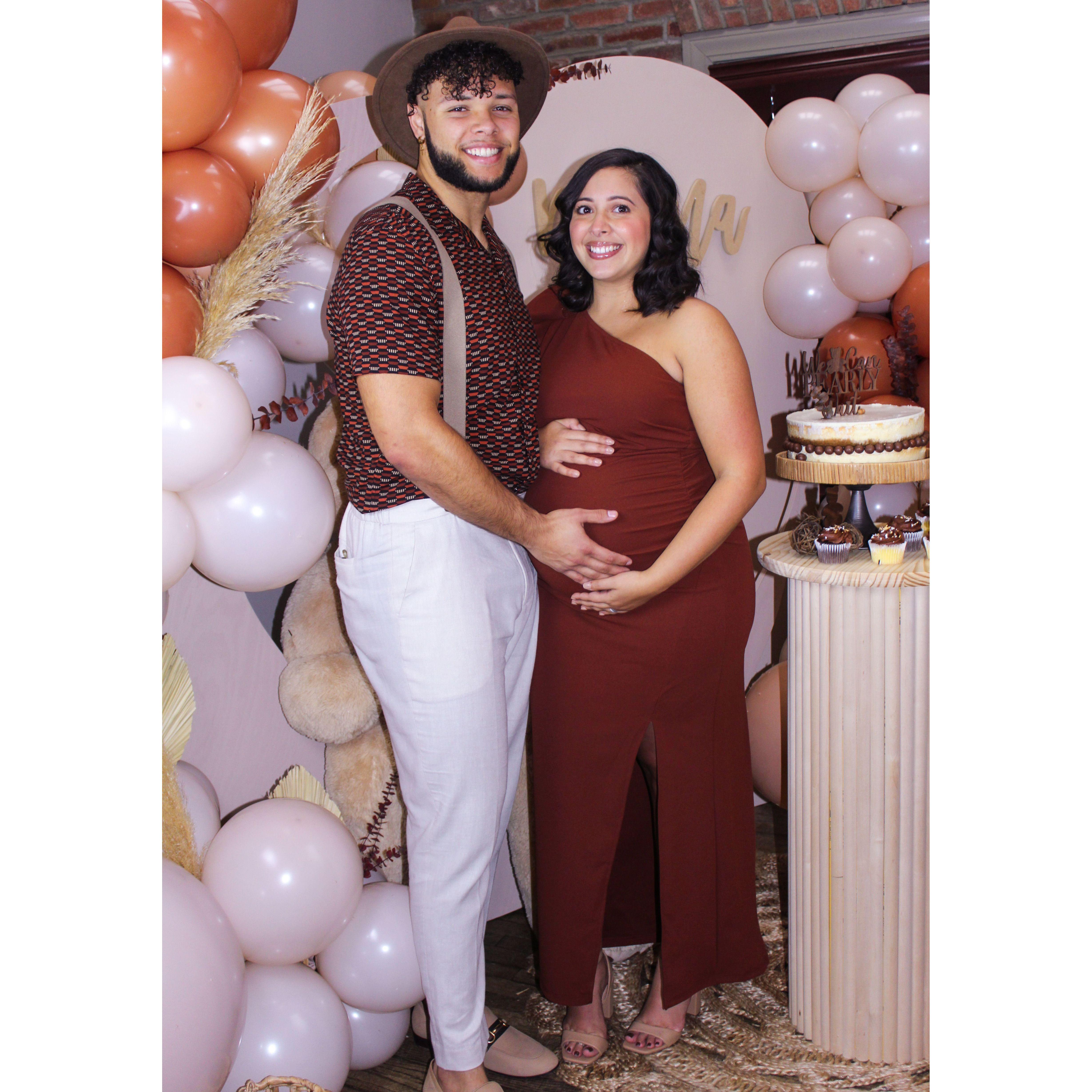 Our "muffin's" baby shower, we didn't know the gender until birth so we called Kai our little muffin.