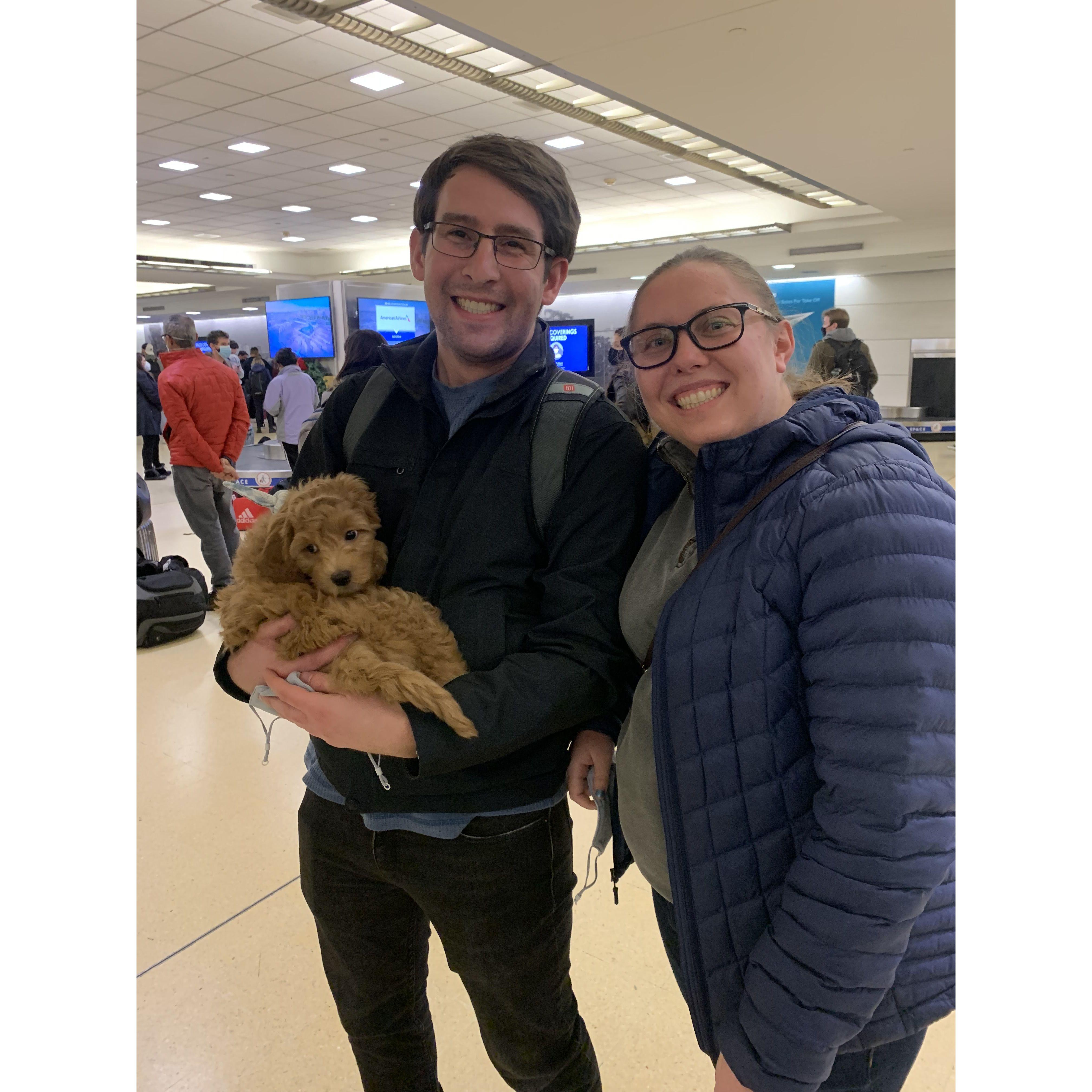 2022 - We welcomed Atlas to the family and braced for the next few sleepless months of having a puppy in a third-story apartment in the winter. Isn't he cute though?