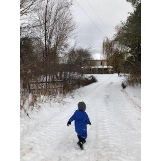 Brady on his way to the farm