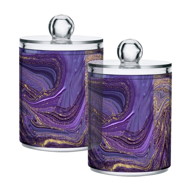 Zhirexin Marble 4PC Airtight Transparent Plastic Storage Jars, Food Storage Containers Glass, Can Store Food, Herbs, Tea, Etc, With Storage Lids, Easy to Use and Clean.