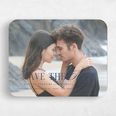 Dark Cobalt, Blue Wedding Save the Date - Jalen Photo