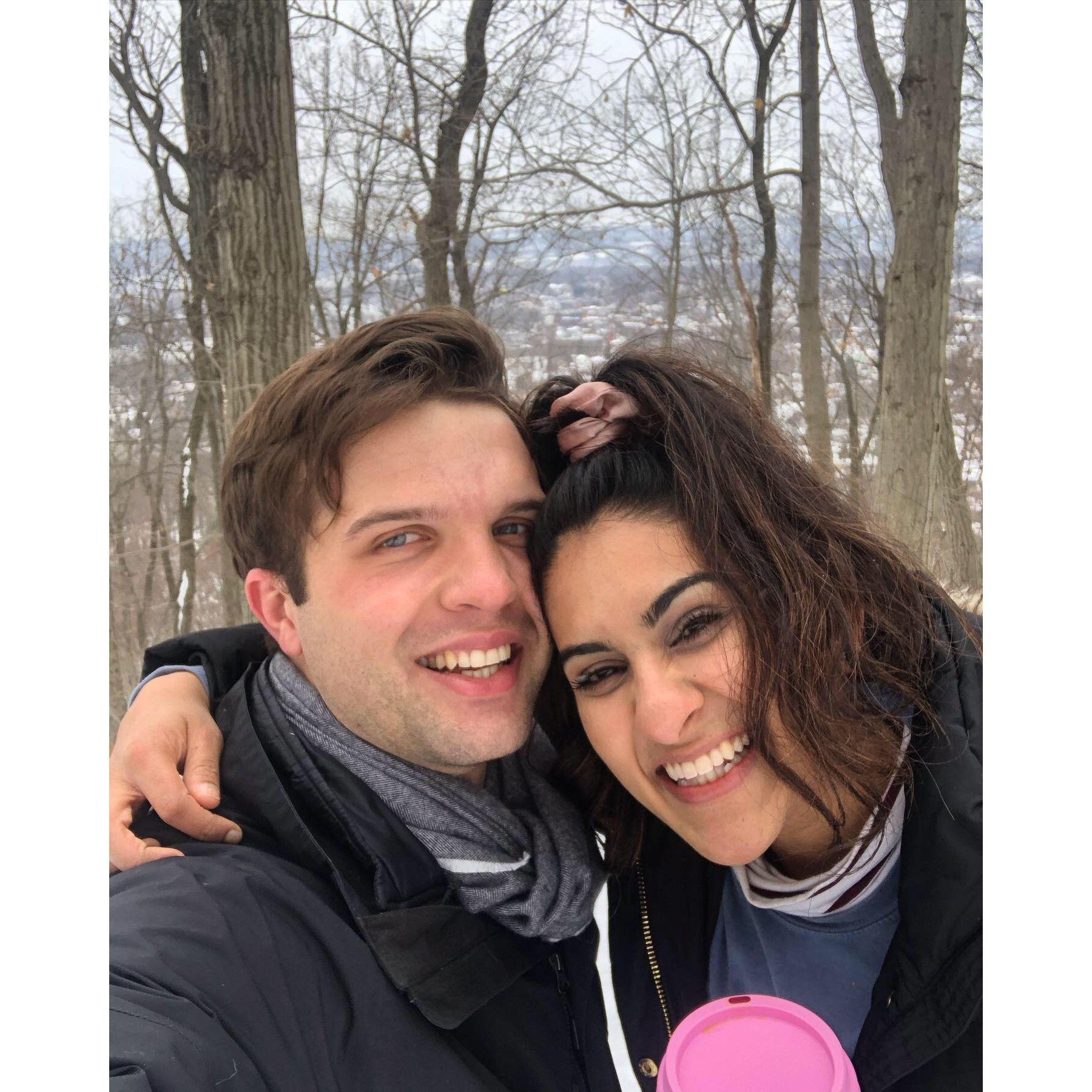 Very cold, but happy while hiking in Beacon, NY