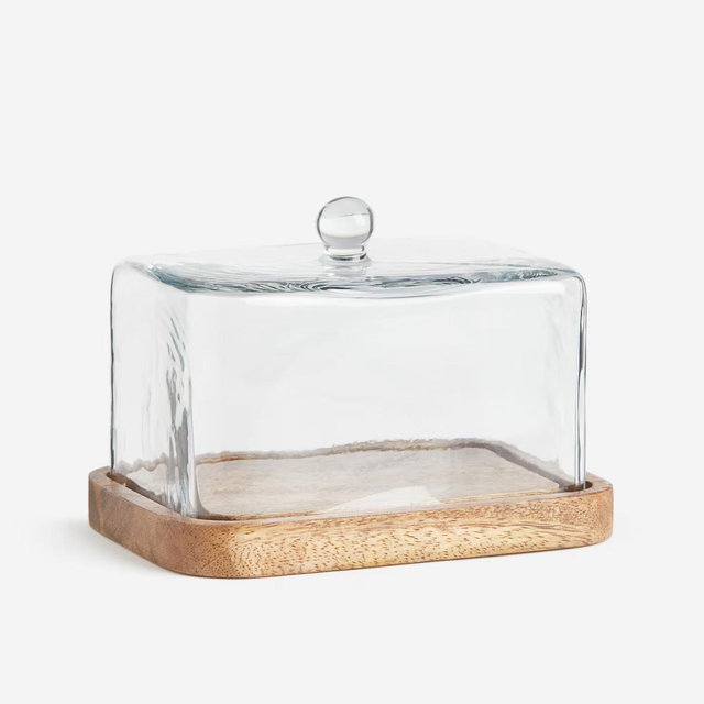 Glass-cloche Butter Dish