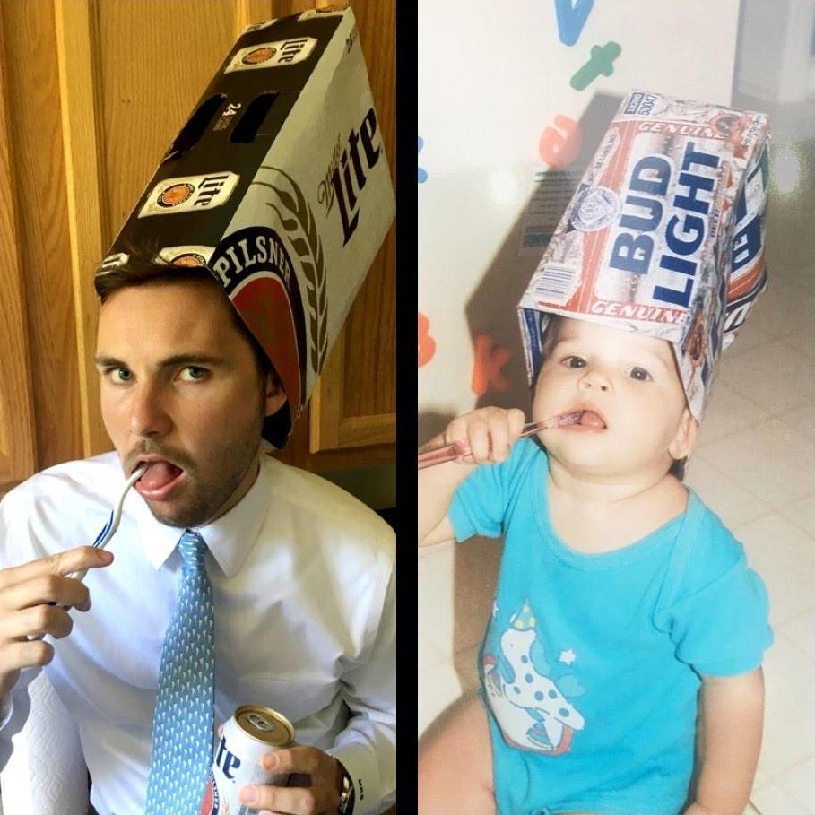 Mason emulates baby Laurel