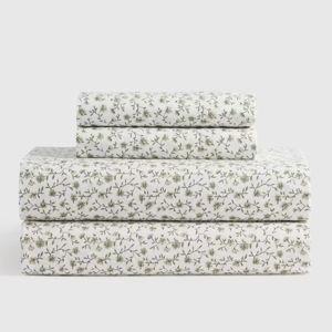 Classic Organic Percale Sheet Set - Queen - Green Florette