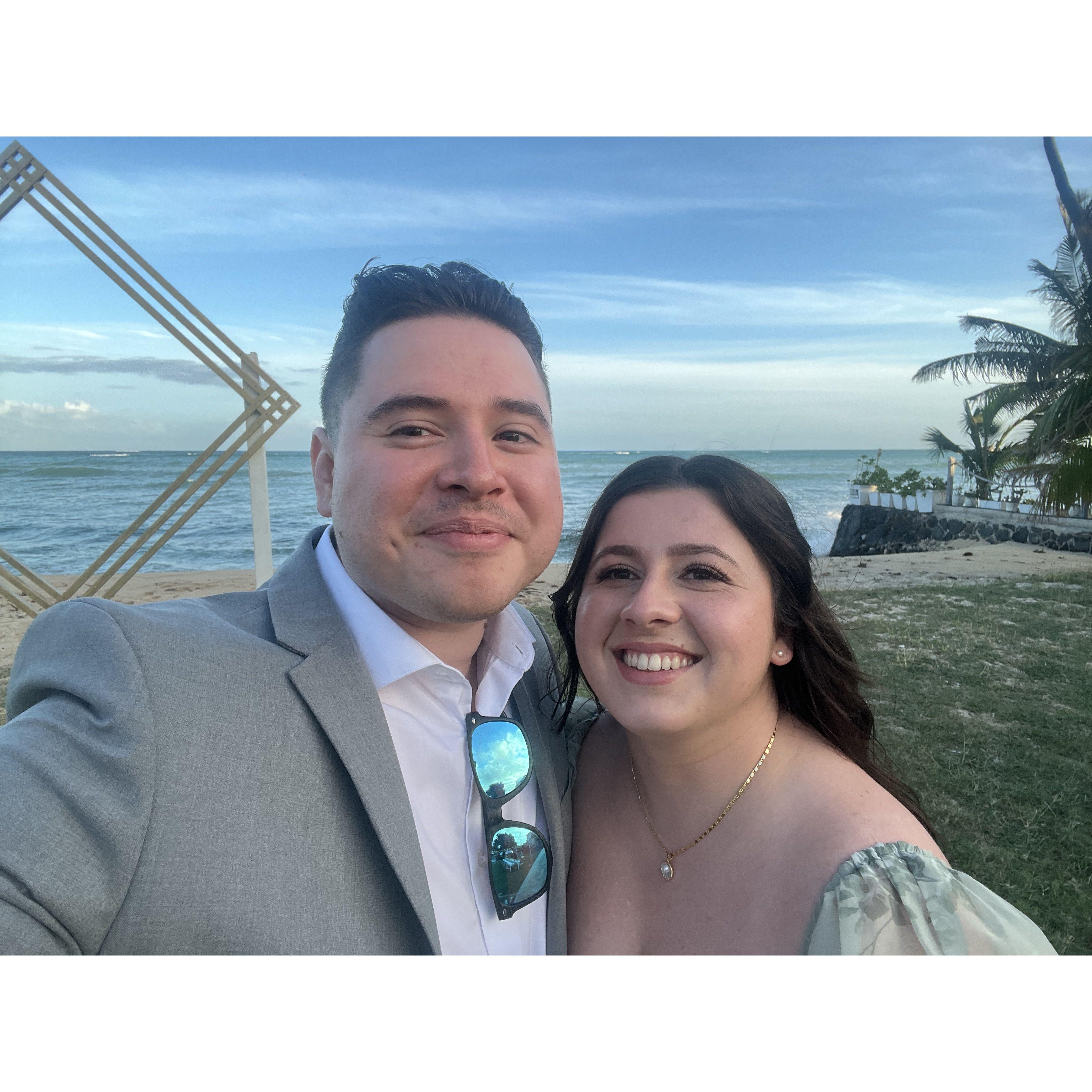 In Hawaii at our friends wedding in June 2024.