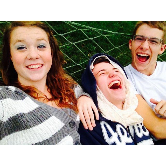 Our first time actually hanging out- our trio (We love you Nate!)