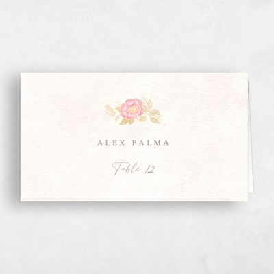 Dusty Pink Wedding Place Card - Muriano
