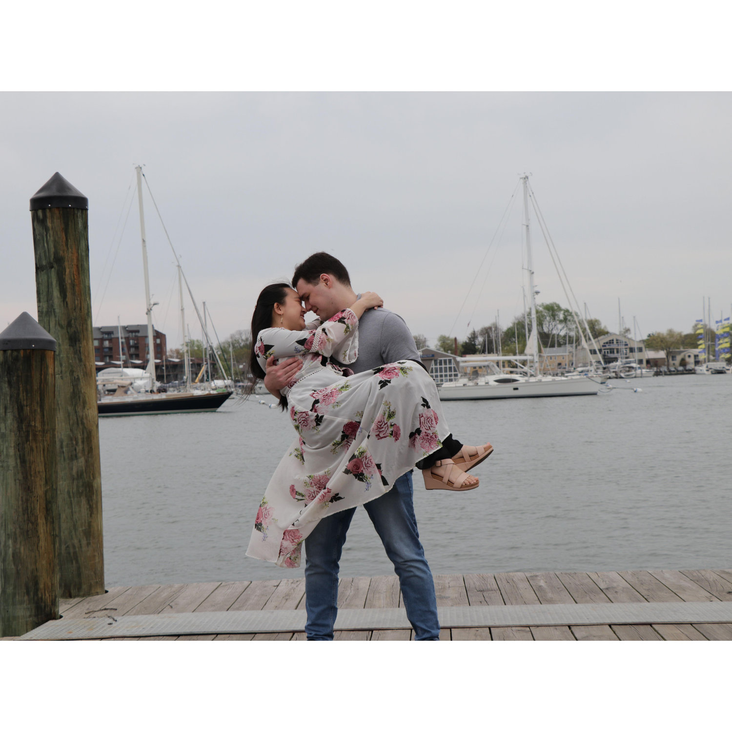 Engagement photos at the Annapolis Harbor, where we had our first date