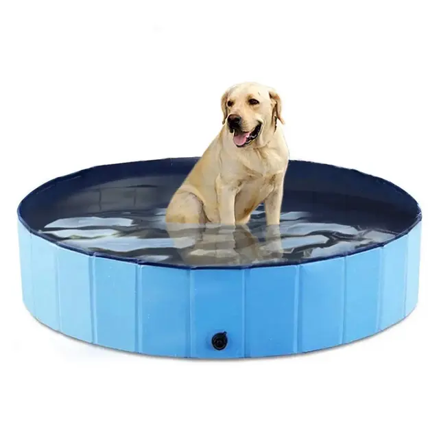 MOVSSOU Pet Dog Pool Bath Swimming Tub Foldable 63 x 12 inch