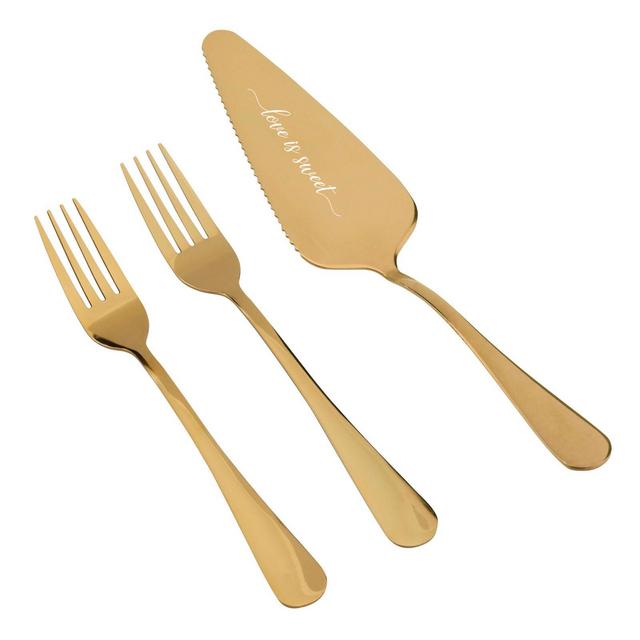 Lillian Rose™ 3-Piece "Love is Sweet" Forks and Server Set