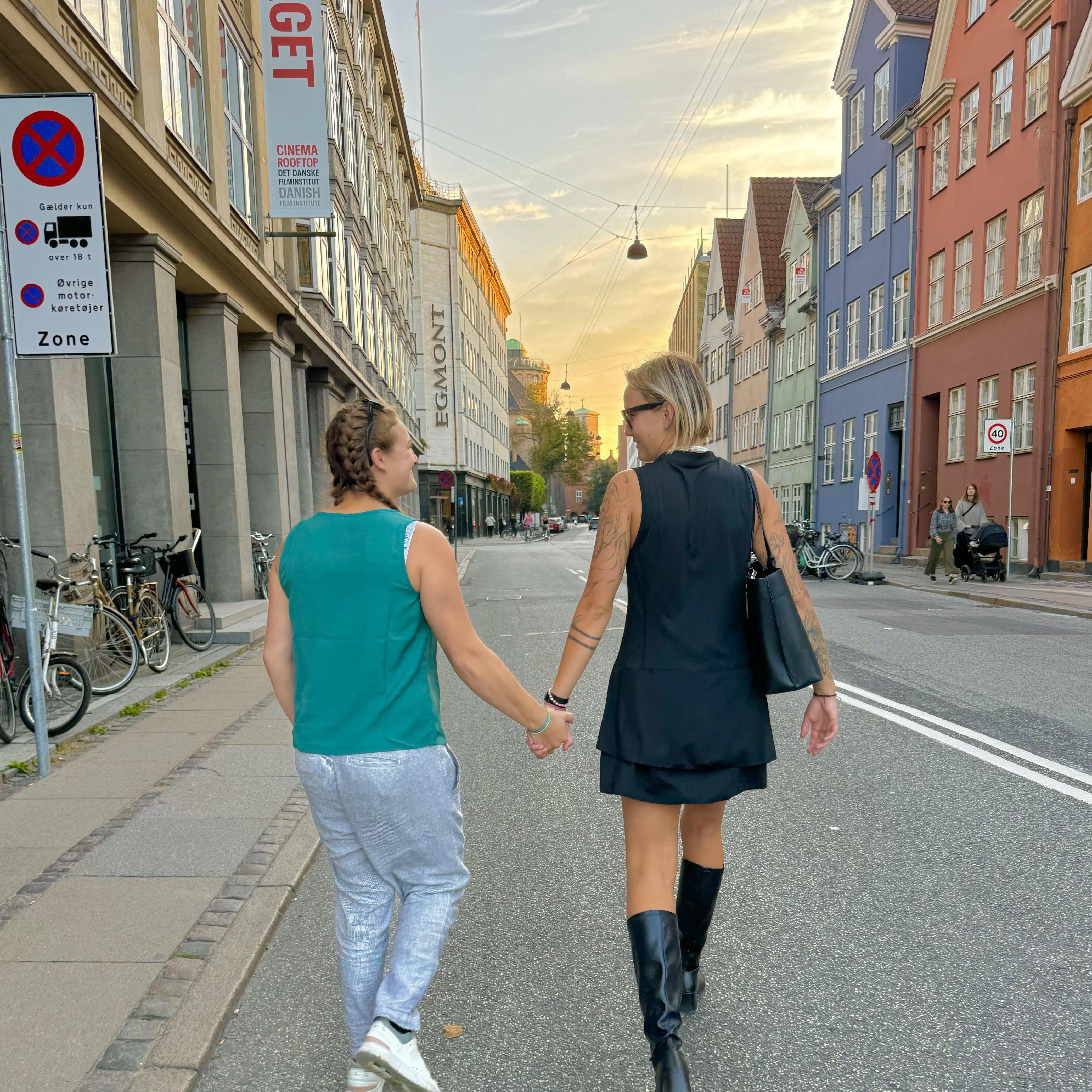 Strolling the streets of Copenhagen. Lillie's first trip to Europe! September 2024.