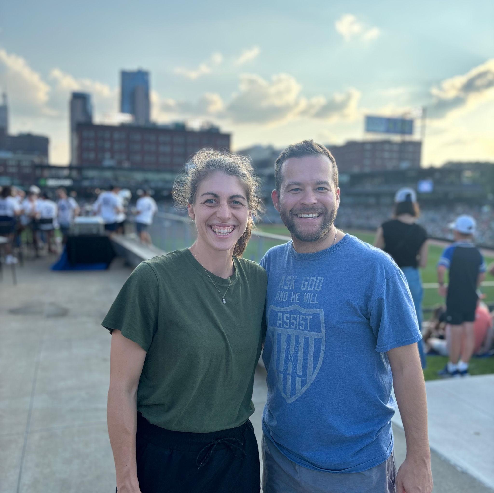 Enjoying America's pastime on a summer day