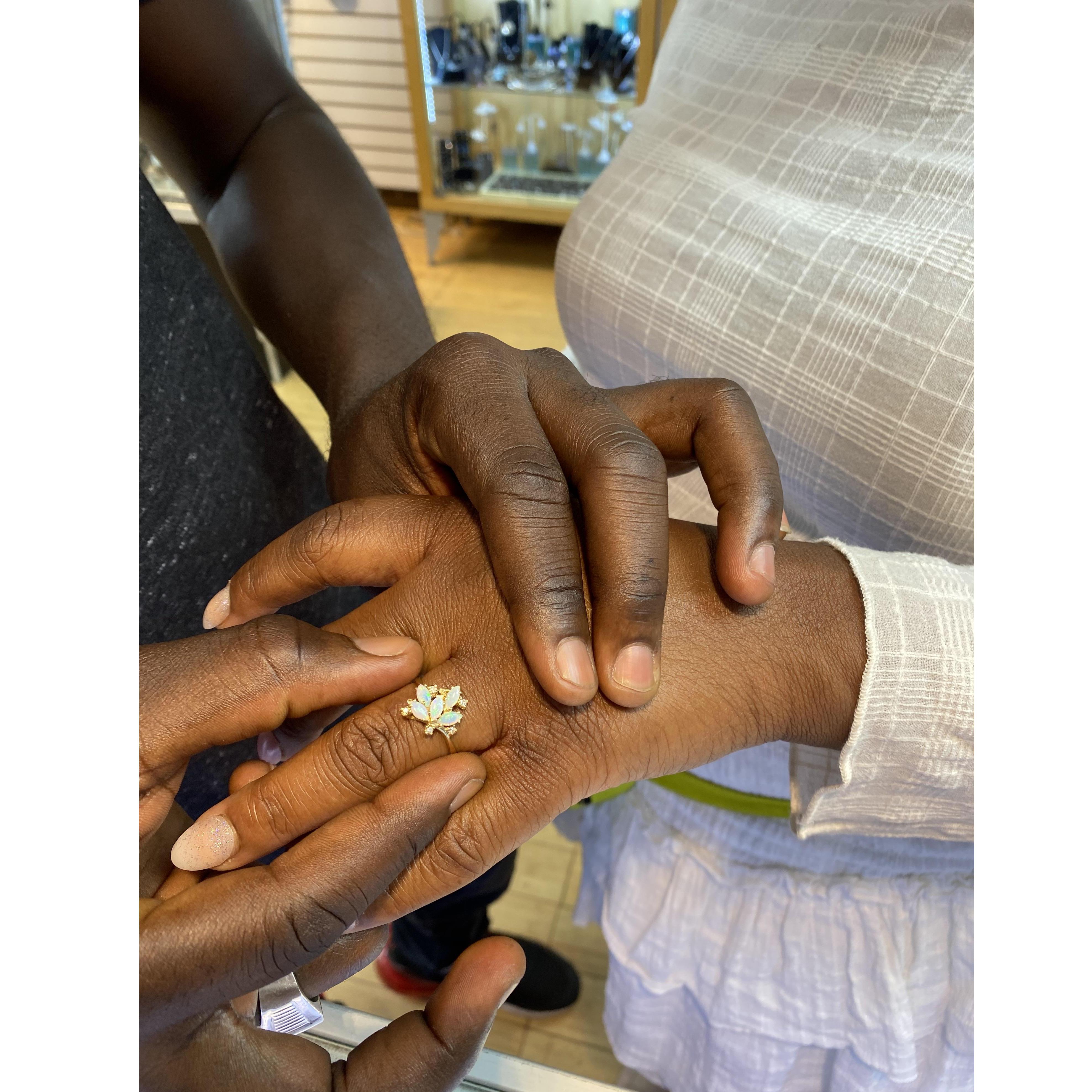 When we found the perfect vintage ring!