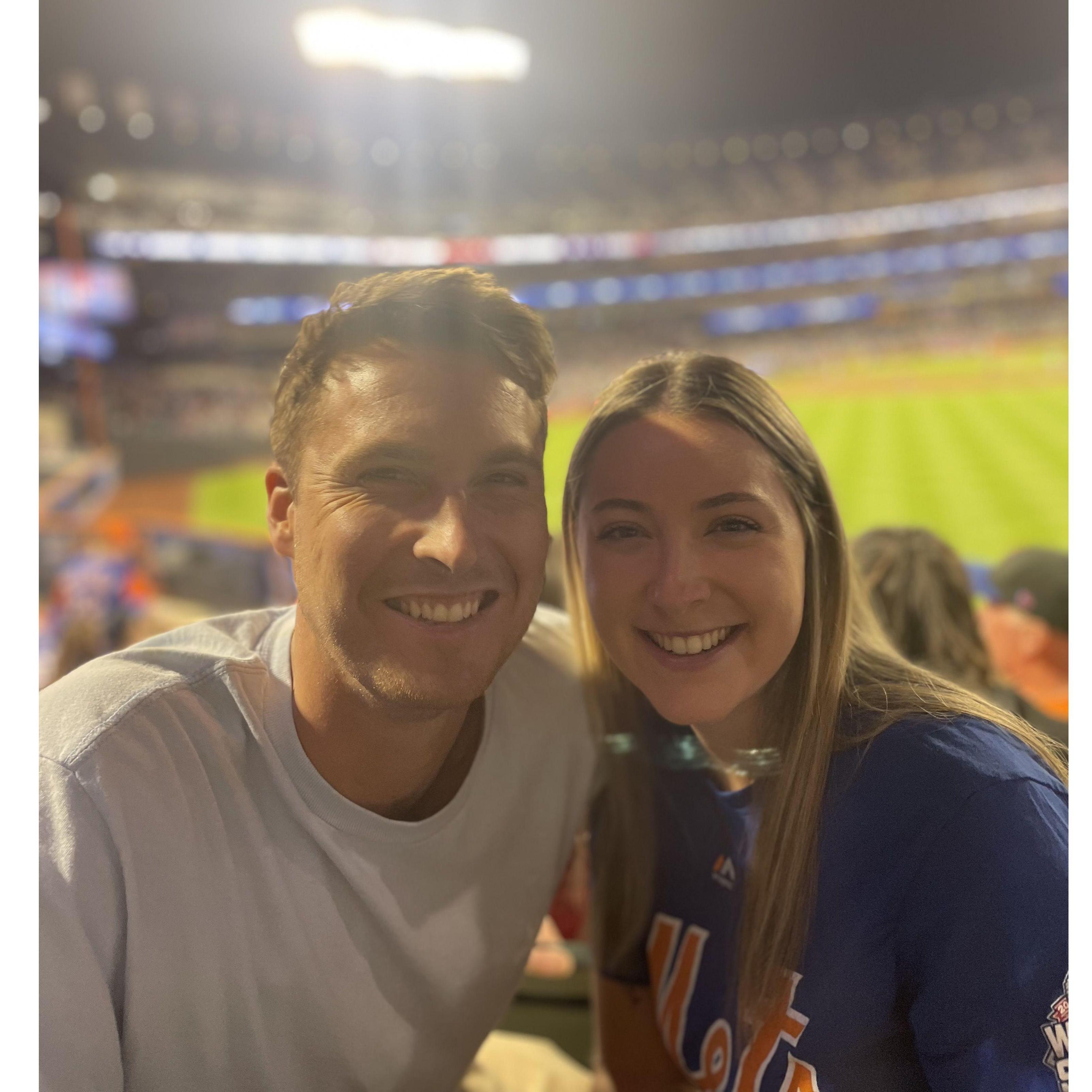 First baseball game together- Lets Go Mets!