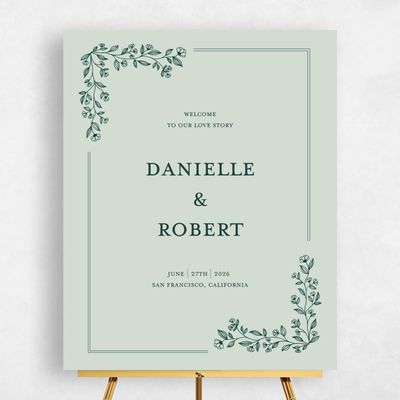 Forest, Green Wedding Sign - Kalispell Portrait