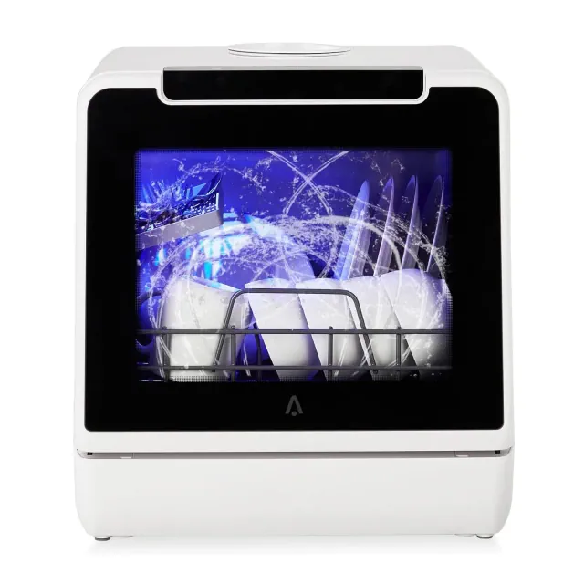 Portable Countertop Dishwasher 5 Washing Programs With 5L Built-in Water Tank & Touch Control & Overflow Protection