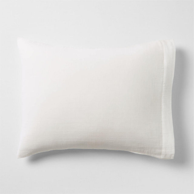 Supersoft Organic Cotton Gauze Crisp White Standard Bed Pillow Sham