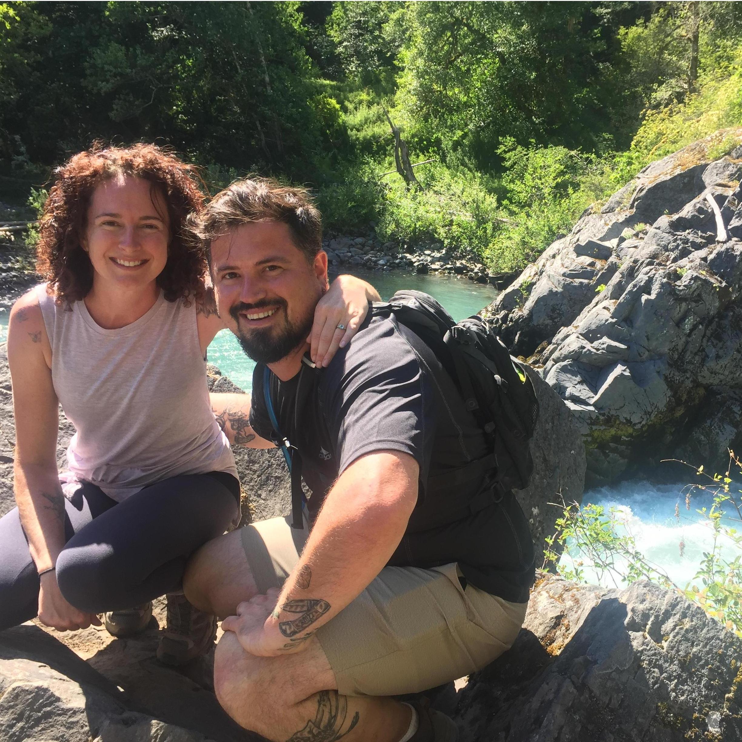 Road tripping around Olympic National Park, where he proposed!