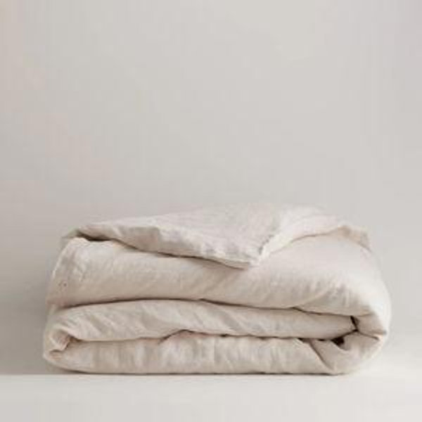 Full/Queen European Linen Duvet Cover in Sand