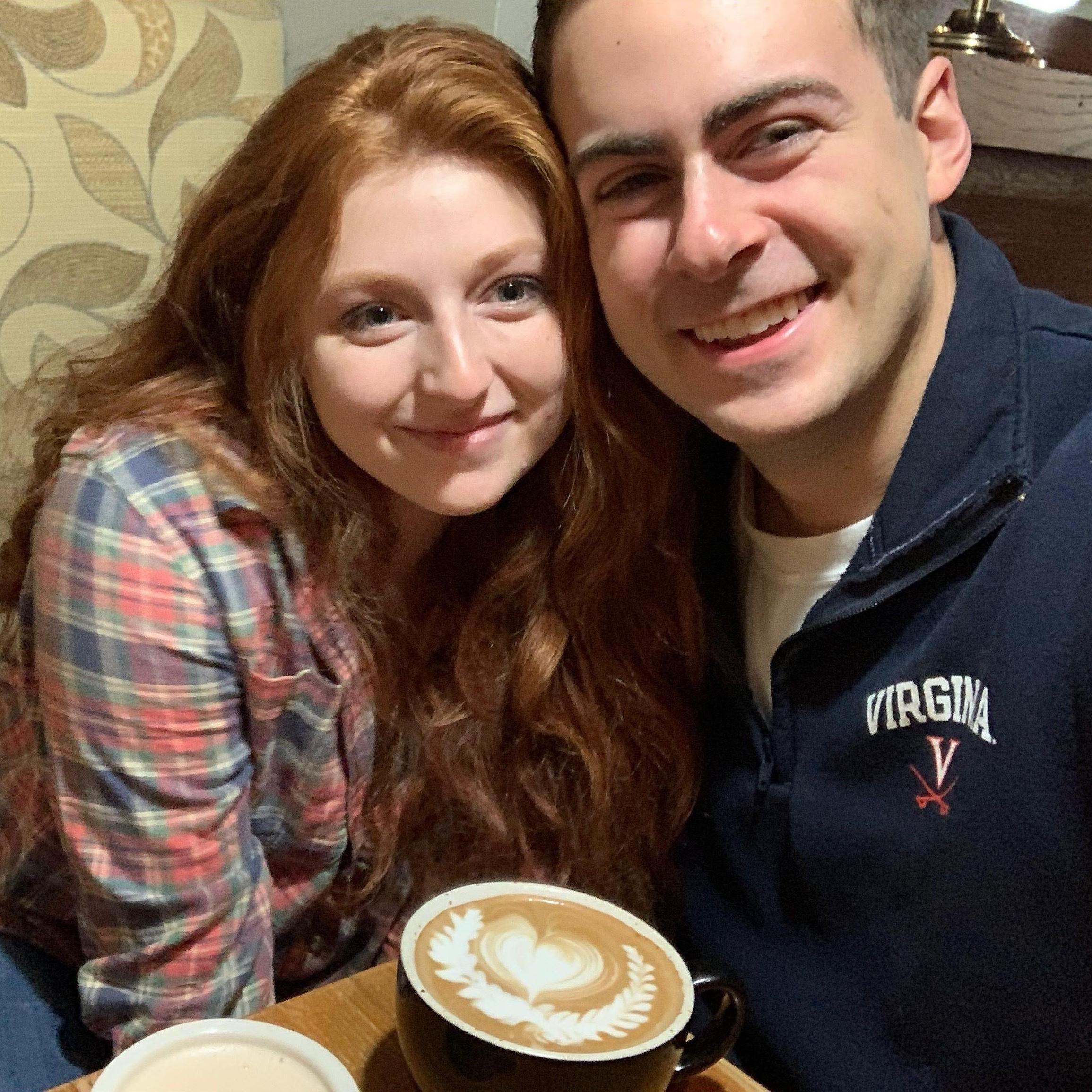 We met up for a special coffee date in Charlottesville at Shenandoah Joe's! Though we had been dating for a while, we still got those first date jitters around each other! (Or is that the coffee?)
