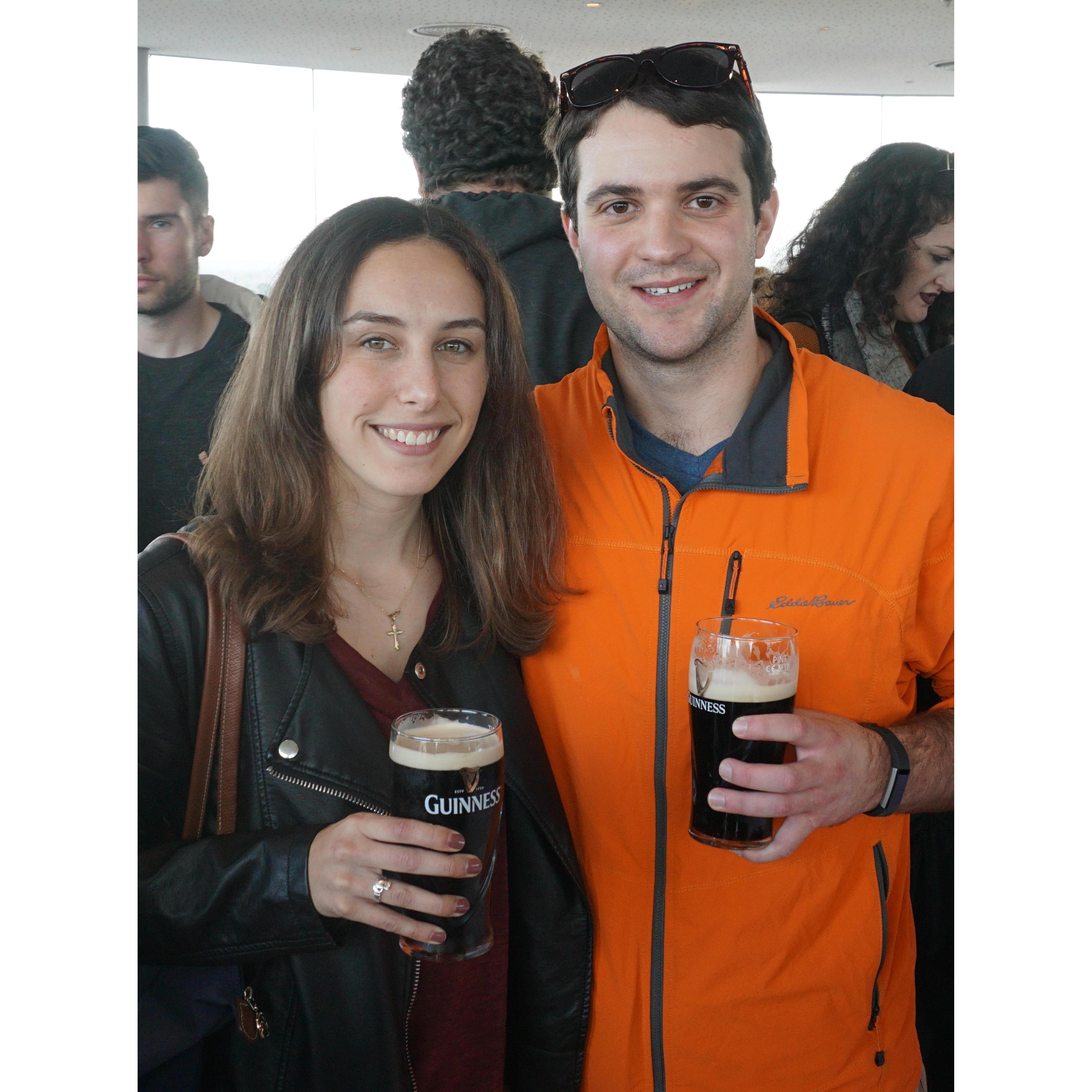 Drinking Guinness @ Guinness in Dublin