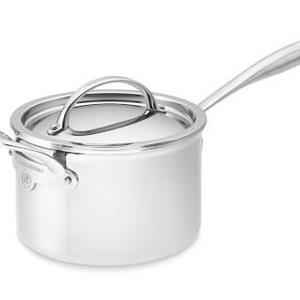 Williams Sonoma Thermo-Clad Stainless Steel Sauce Pan with Lid, 4-Qt.