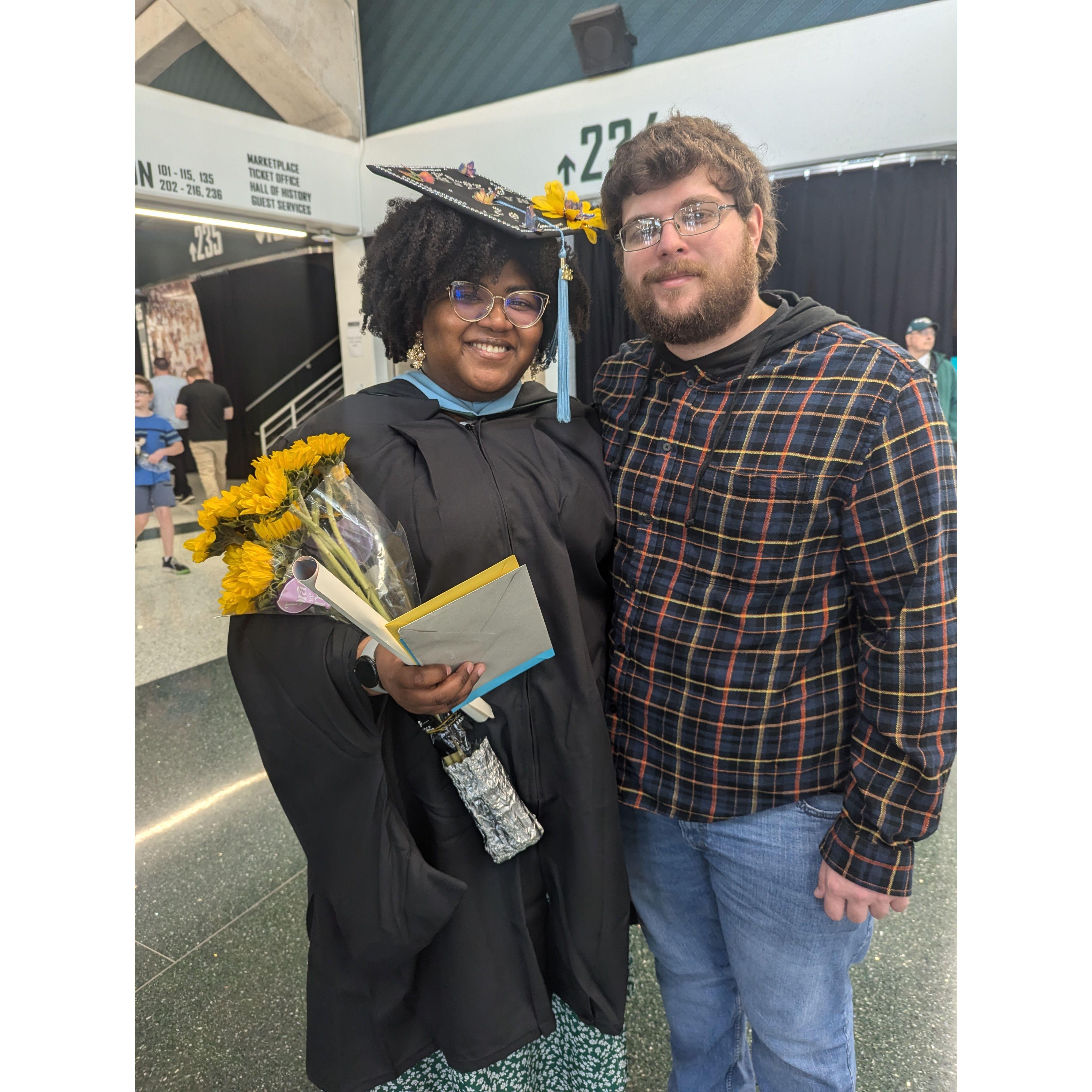 Kennedy's Masters Graduation - 5/2/2025. Sunflowers- Kennedy's fave!