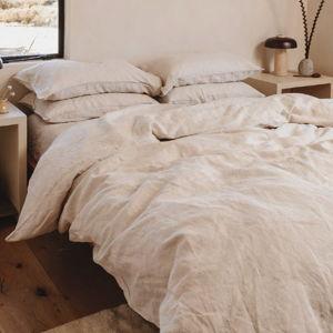 Oatmeal 100% French Flax Linen Bedding Set - KING