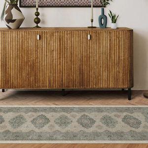Ruggable 2.5'x7' Maxine Natural Sage Flatwoven Rug & Standard Pad