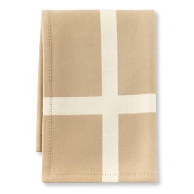 Cashmere & Wool Equestrian Throw, 50" X 70", Sand