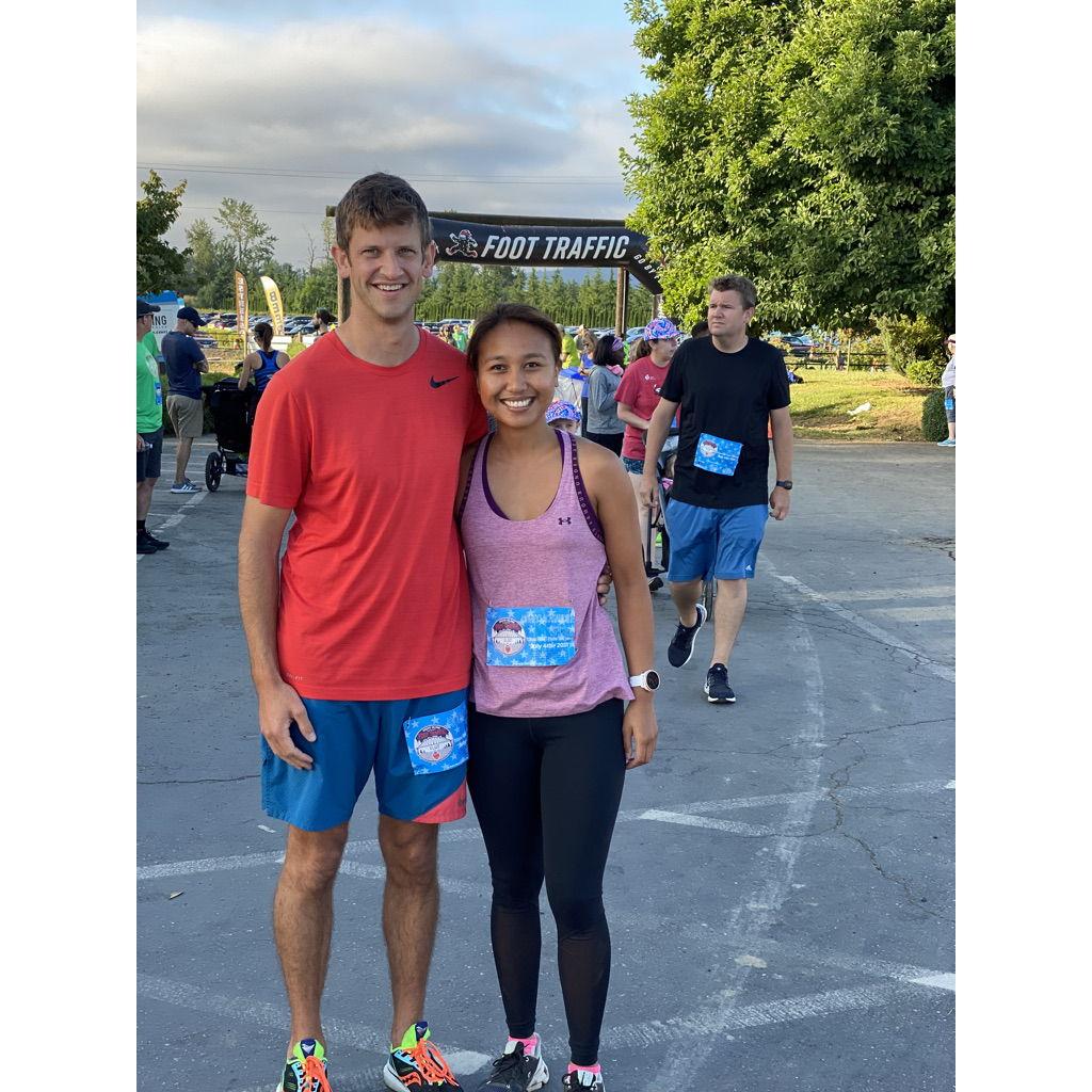 July 4th 5k race at Sauvie Island OR