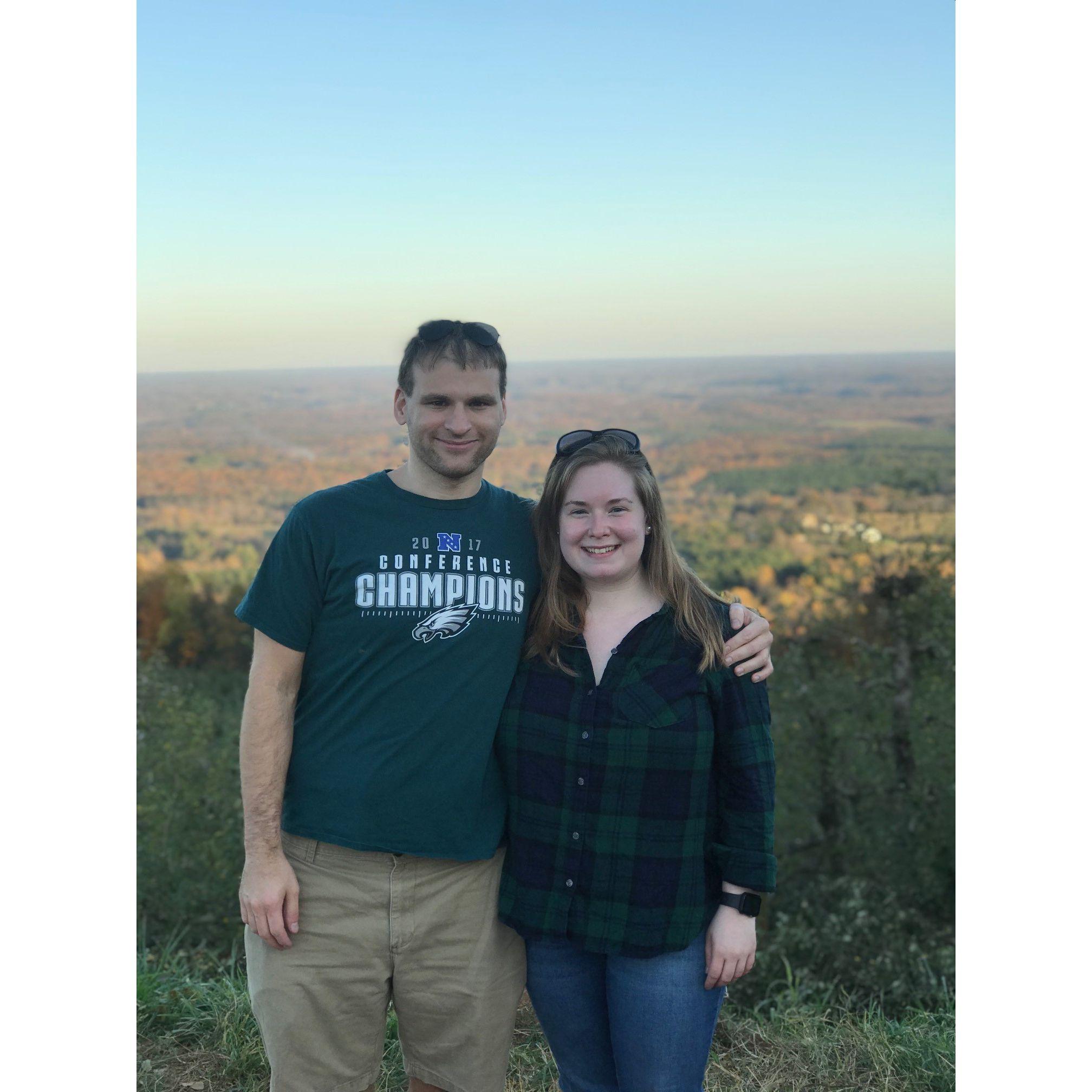 Our first time apple picking, together!