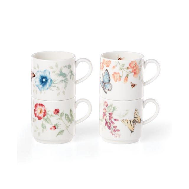 Lenox Butterfly Meadow Kitchen Stack Mugs Set/4, Created for Macy's