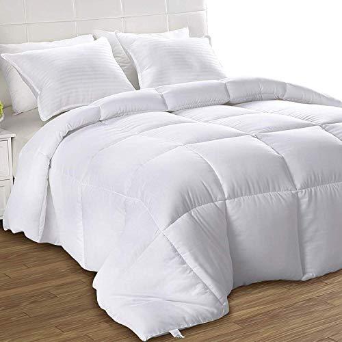Utopia Bedding Down Alternative Comforter (California King, White) - All Season Comforter - Plush Siliconized Fiberfill Duvet Insert - Box Stitched