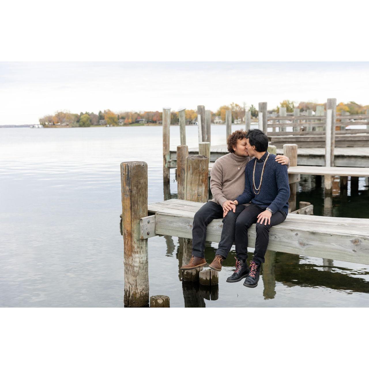 Engagement Photo Shoot from October 2024 in Excelsior, MN