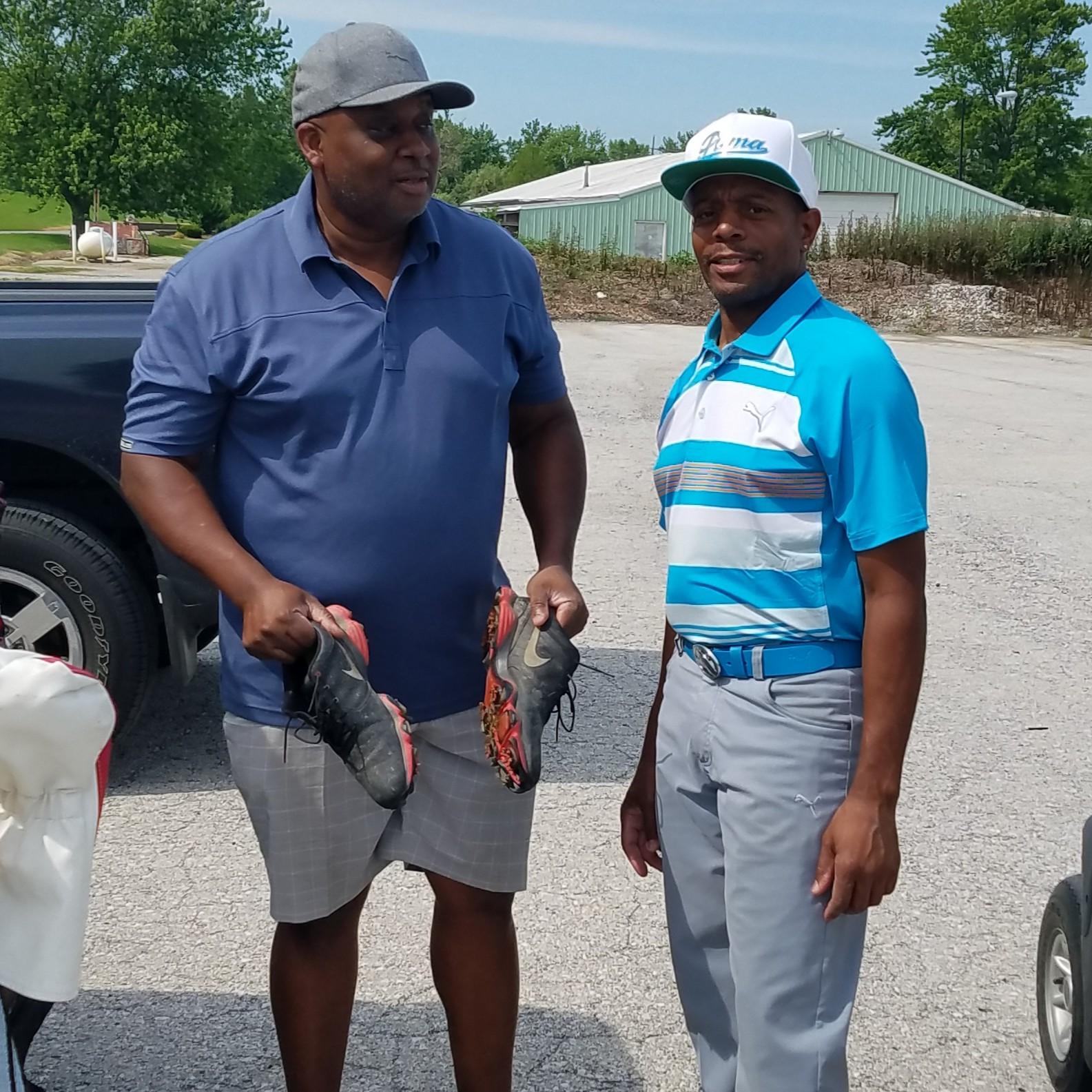 Me & the Best man, doing what we do.  Golf has helped cement our friendship.  Thank you Don, for being such a great friend.