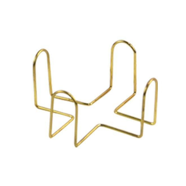 Iron Coaster Holder Metal Storage Rack Coasters Shelf for Both Round and Square, Bar Coasters (4.40 X 4.40 X 2.48inch) (Gold)