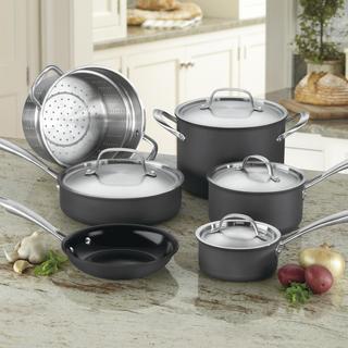 Green Gourmet Hard Anodized Cookware Set, 10-Piece