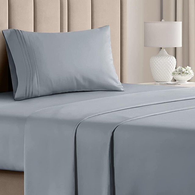 Twin Size Sheet Set - Breathable & Cooling Sheets - Hotel Luxury Bed Sheets - Extra Soft - Deep Pockets - Easy Fit - 3 Piece Set - Wrinkle Free - Comfy – Steel Blue Bed Sheets – Twins Sheets - 3 PC