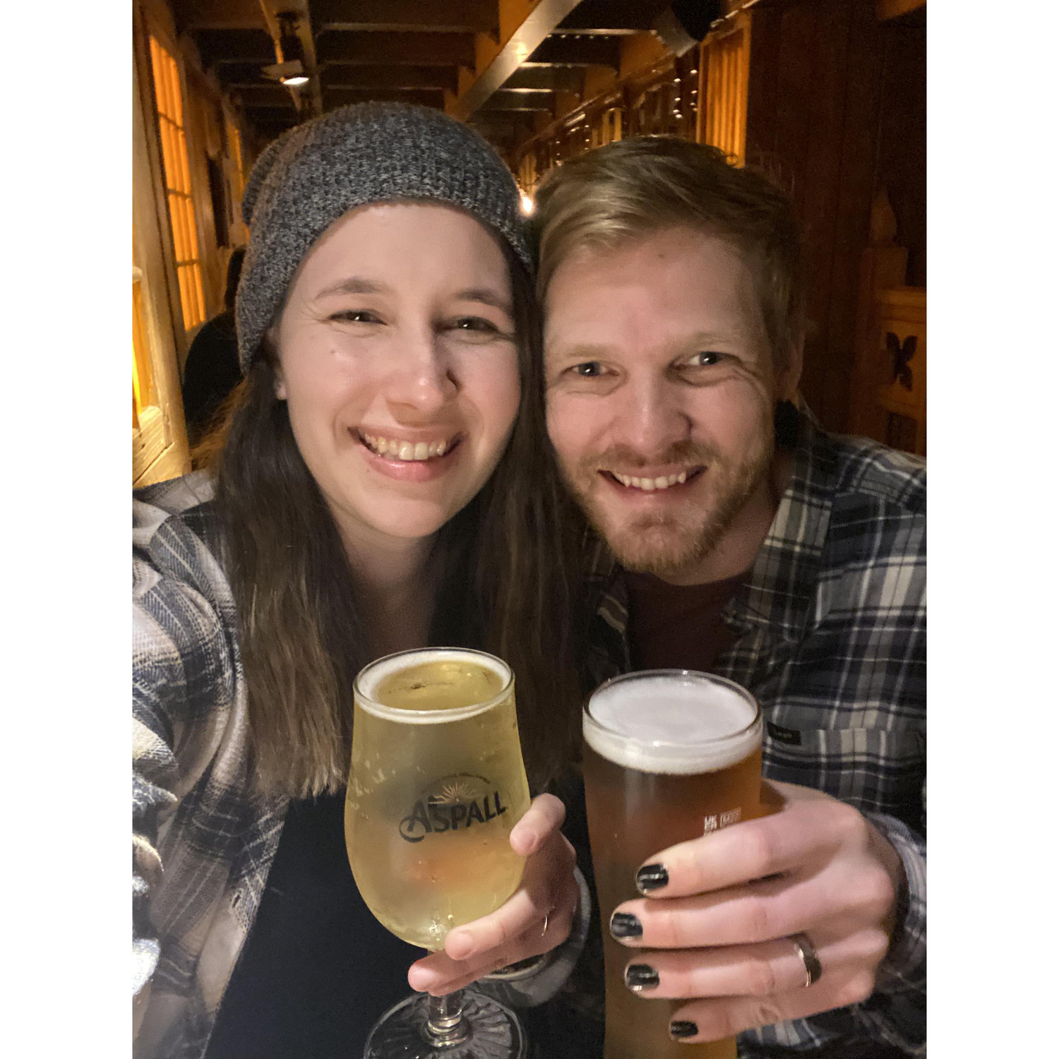Having a few drinks at a pub in Scotland