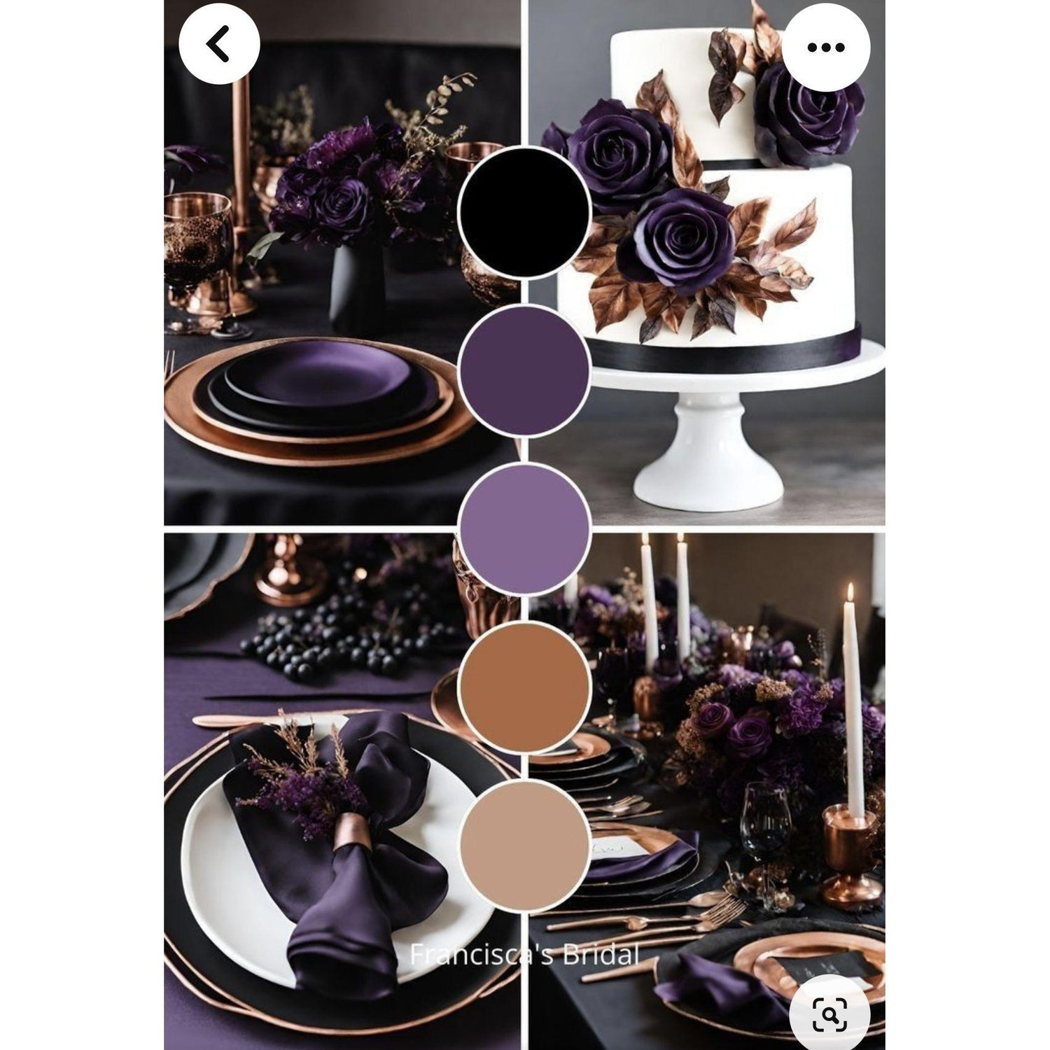 The wedding colors