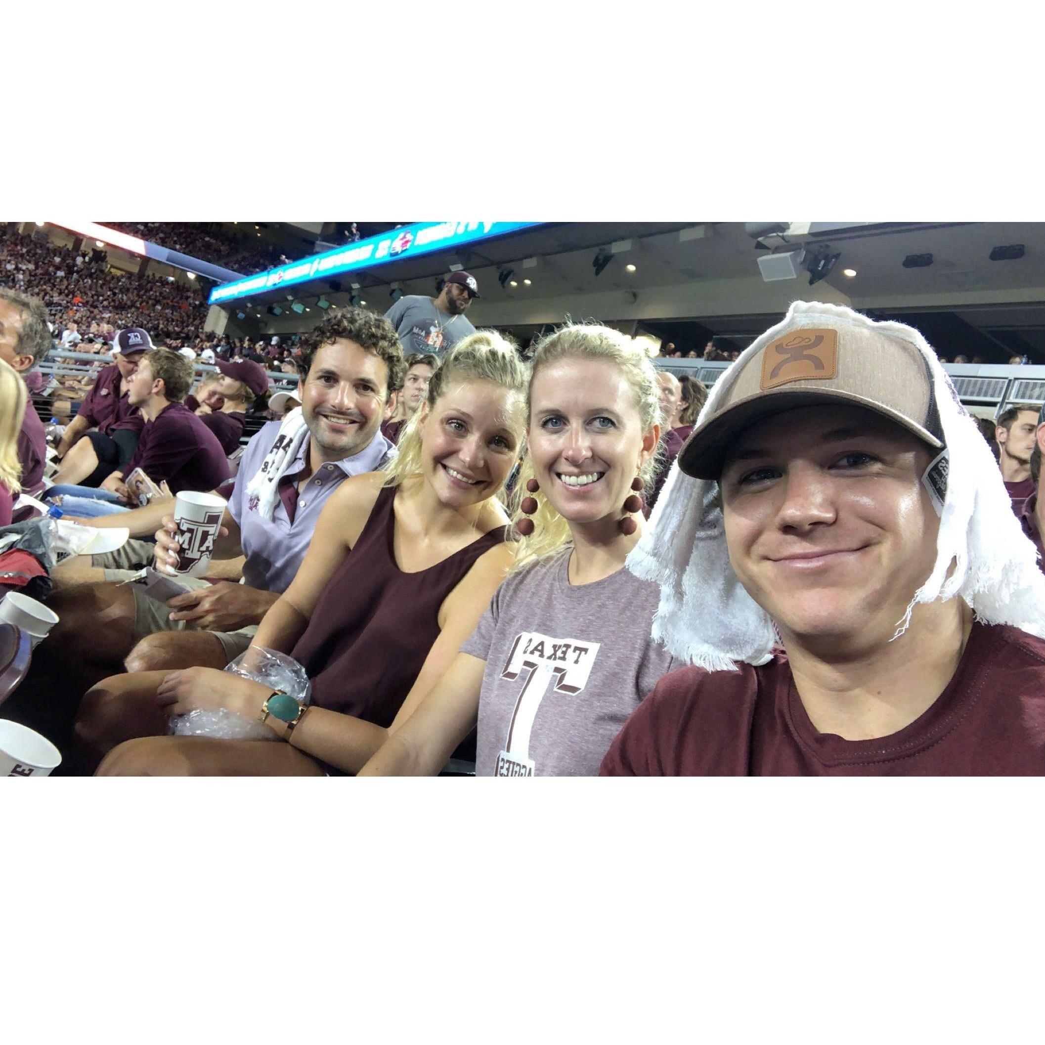 Gig 'em! Siblings at the Aggie Game, September 2018