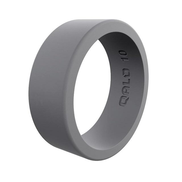 QALO Men's Basic and Flat Rubber Silicone Ring, Rubber Wedding Band, Breathable, Durable Rubber Wedding Ring for Men, Multi Packs, Multi Colors