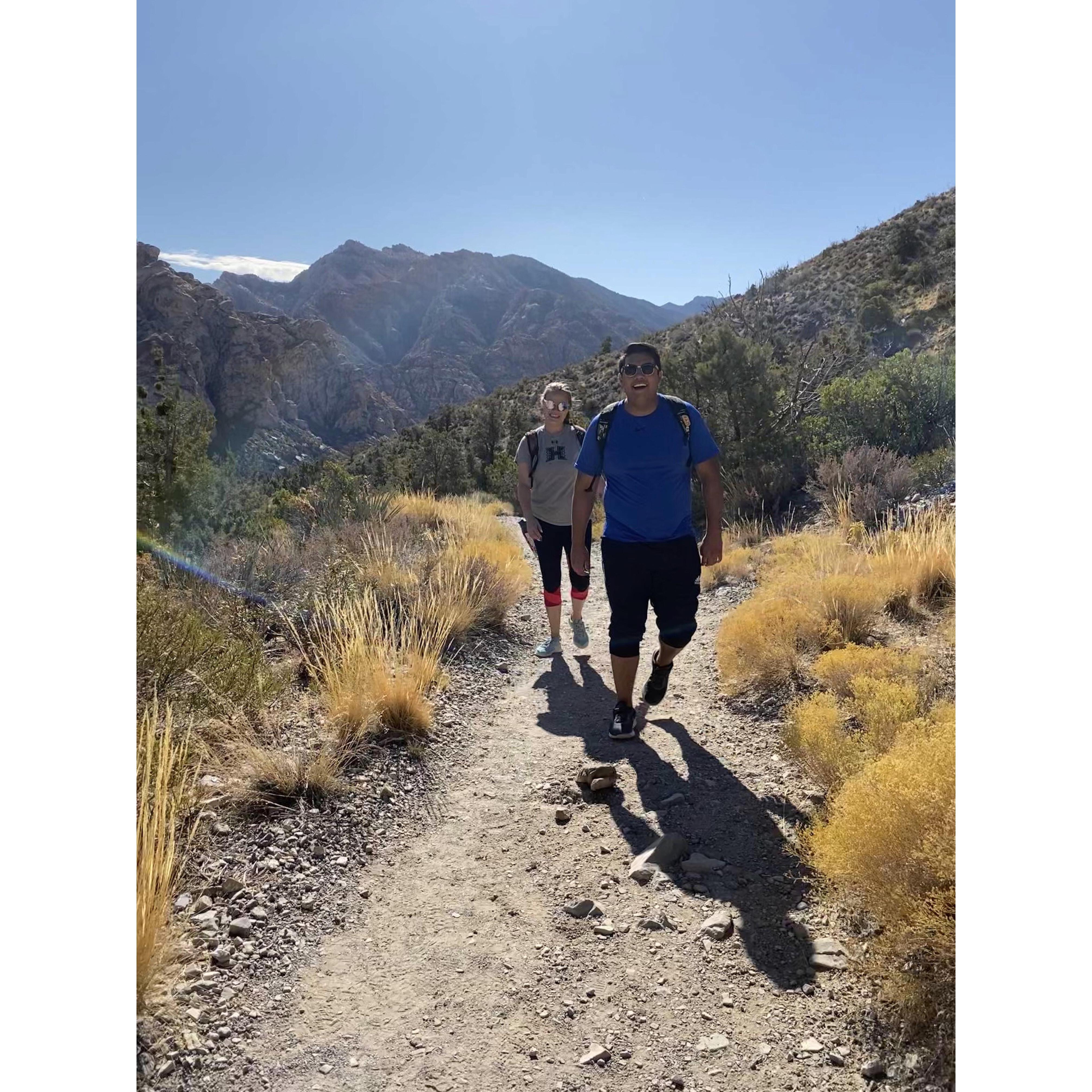 Hiking in our new found home, Las Vegas.
(Fall 2019)
