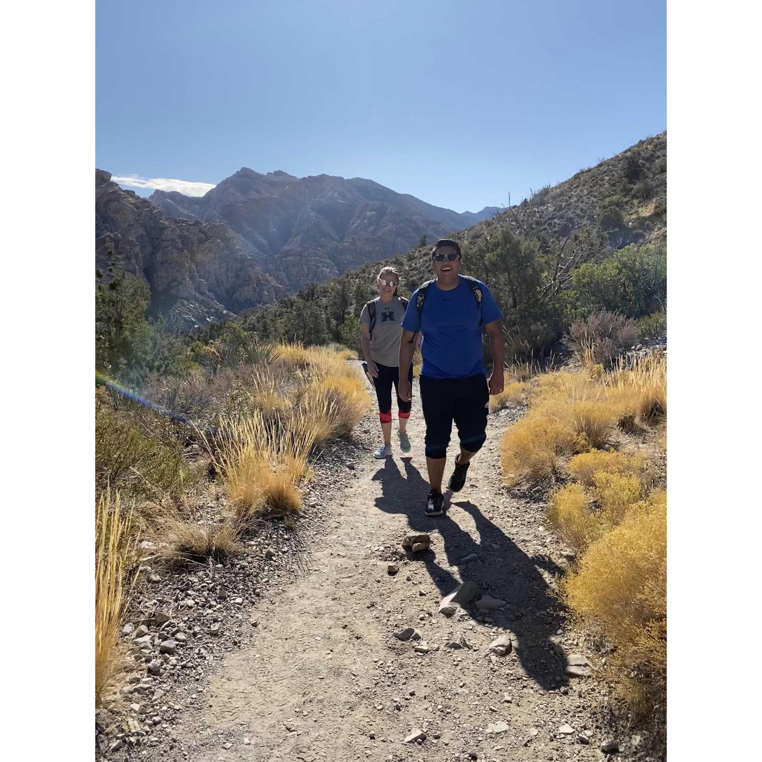 Hiking in our new found home, Las Vegas.
(Fall 2019)